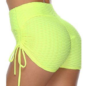 New Yellow Butt Lifting High Waist Shorts*